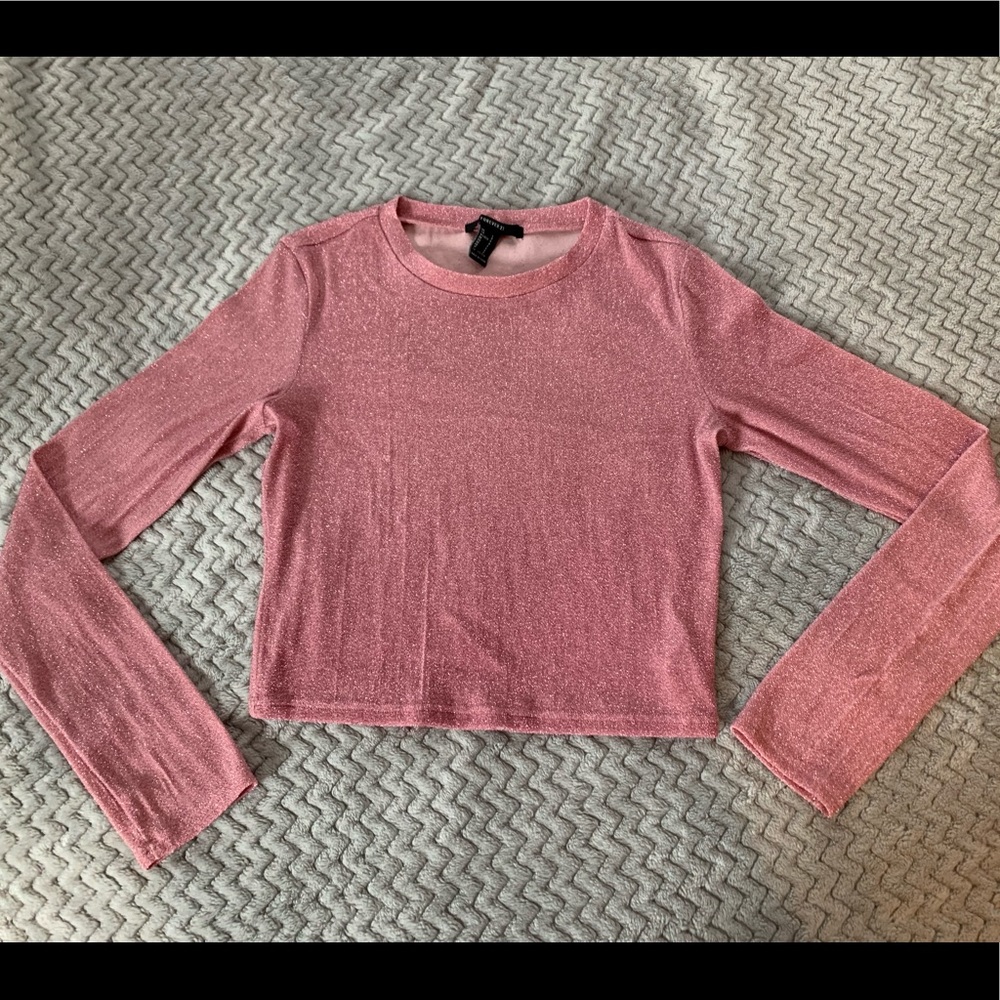 Forever 21 long sleeve sparkly shirt
